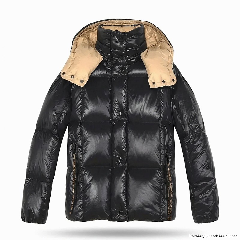 Moncler shiny and stylish black down jacket