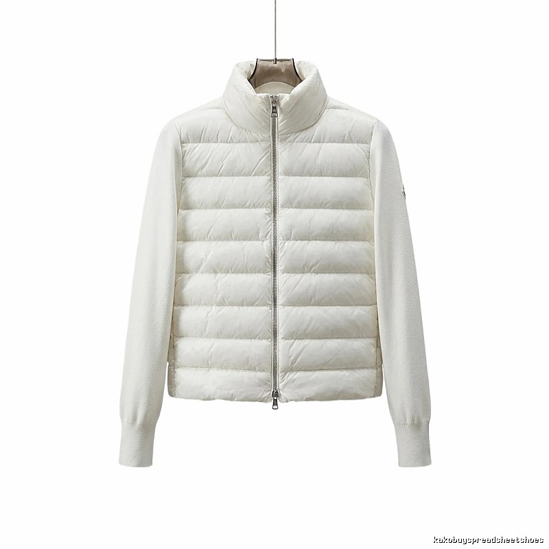 Moncler short stylish white down jacket