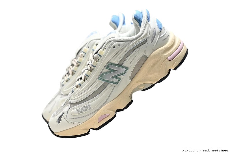 New Balance 1000 retro style gray and white shoes