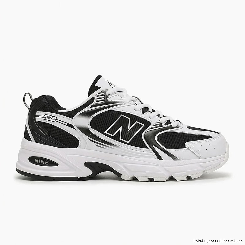 New Balance 530 retro black and white shoes
