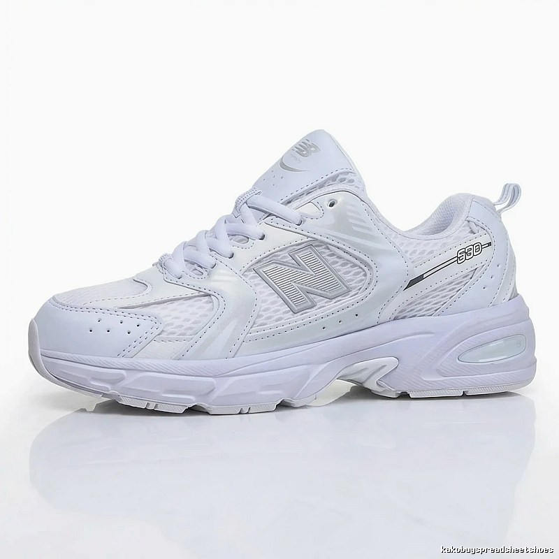 New Balance 530 retro-style white shoes