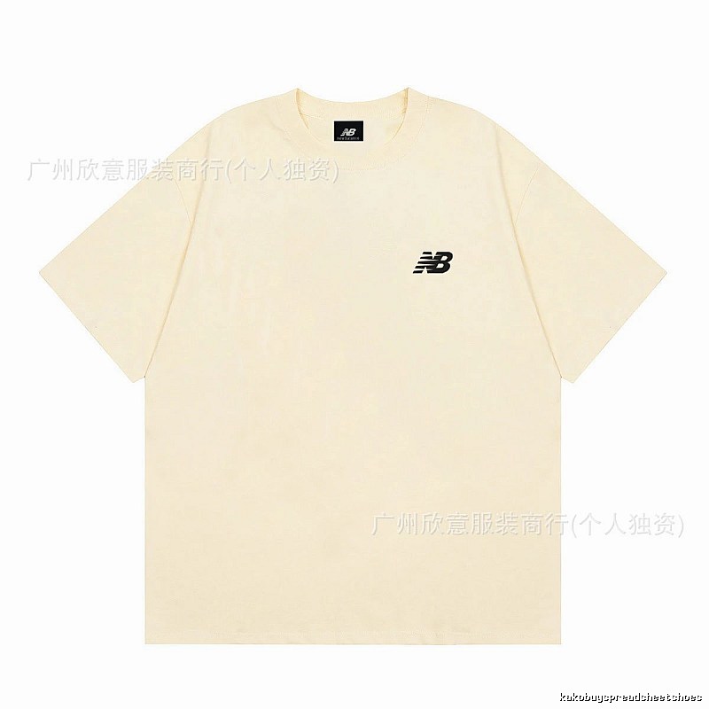New Balance Casual Minimalist Beige Short-sleeve T-shirt
