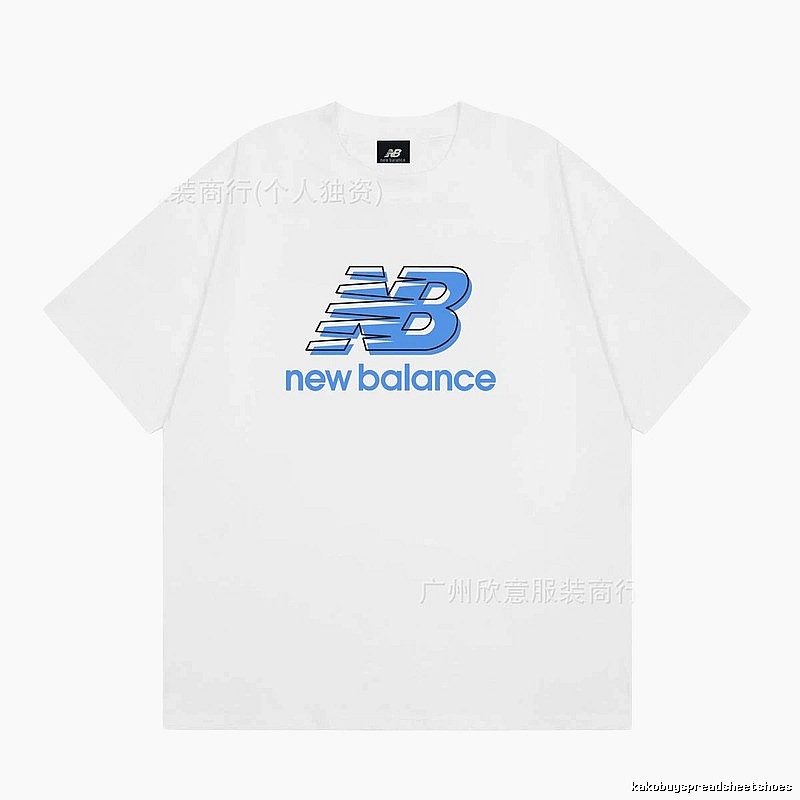 New Balance Casual Printed White Short-sleeve T-shirt