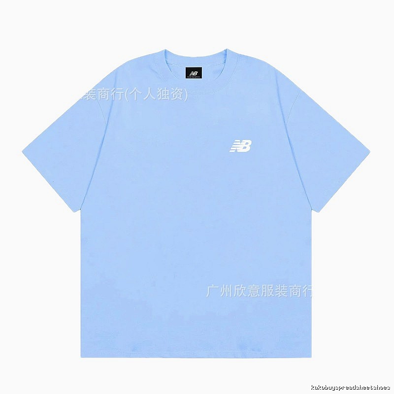 New Balance Classic Minimalist Style Light Blue Short-sleeve T-shirt