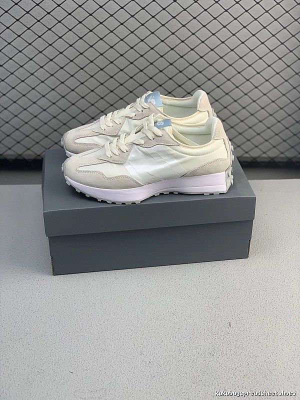 New Balance Cream Retro Runners, Mesh and Overlay Mix