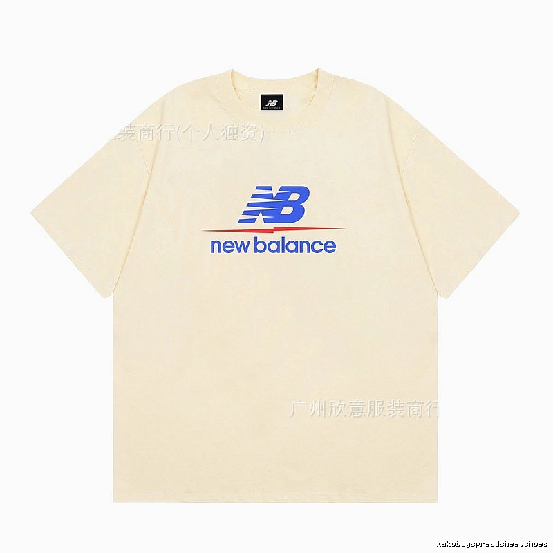 New Balance Printed Casual-style Light Beige Short-Sleeve T-Shirt
