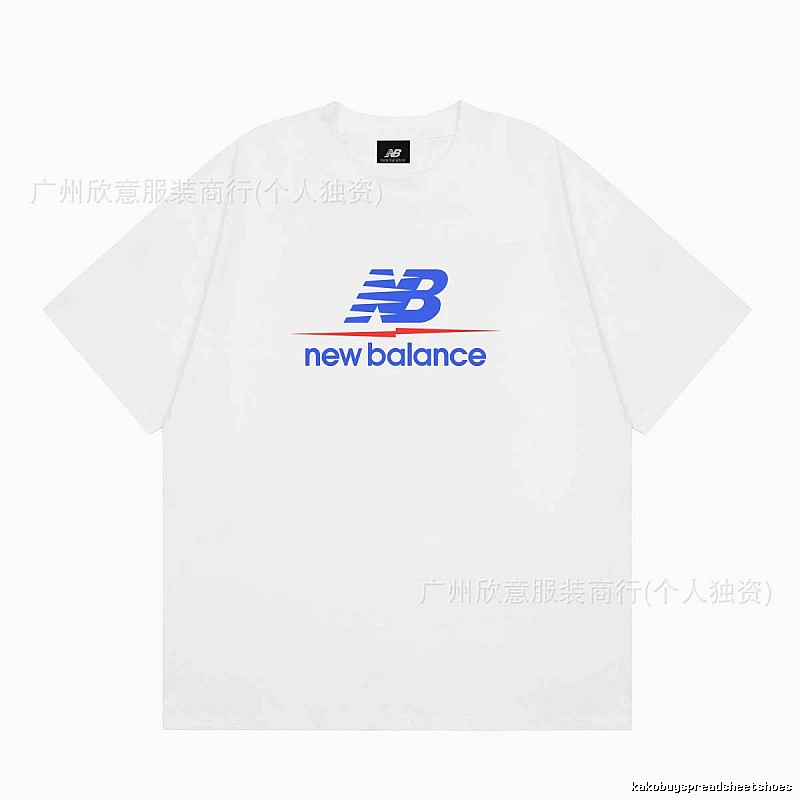 New Balance Printed Casual Style White T-shirt