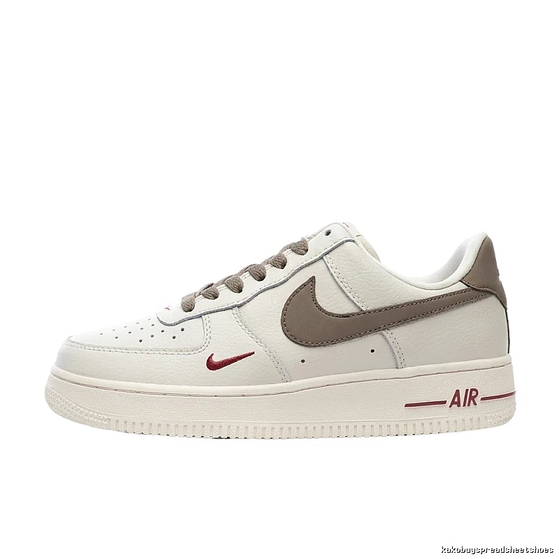 Nike Air Force 1 Retro White and Brown Shoes