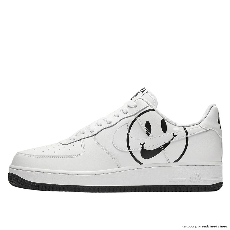 Nike Air Force Smiley Face White Sneakers