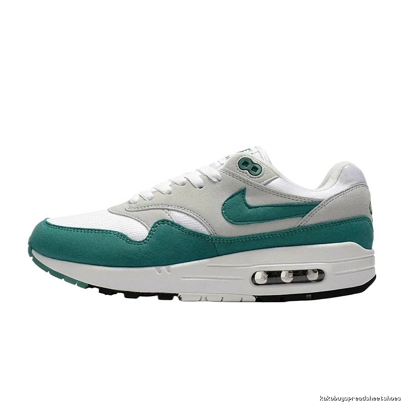 Nike Air Max 1 Retro Style White and Green Shoes