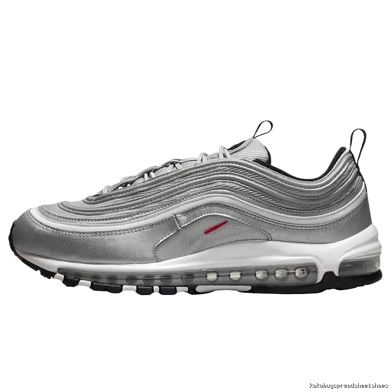 Nike Air Max 97 Silver and White Athletic Shoes