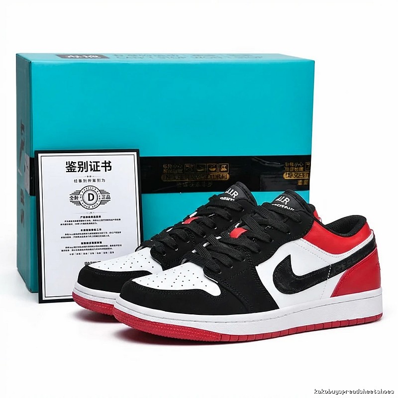 Nike AJ1 Trendy Style Black, Red and White