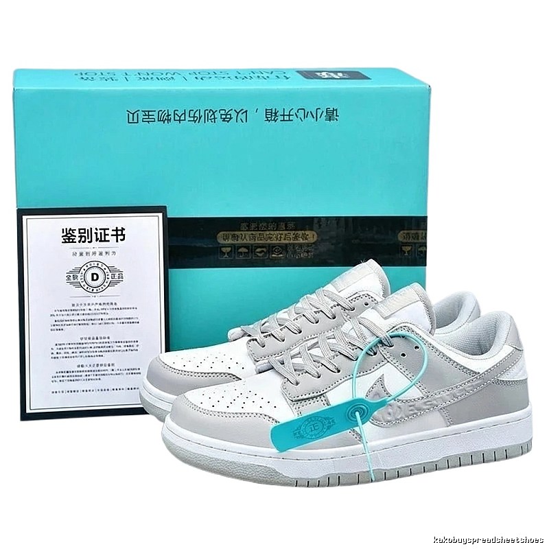 Nike Dunk Grey and White Simple Style Board Shoes