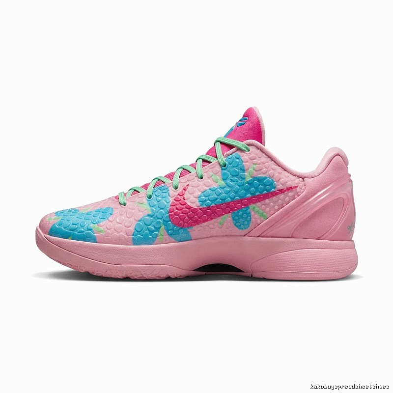 Nike floral-style pink sports shoes