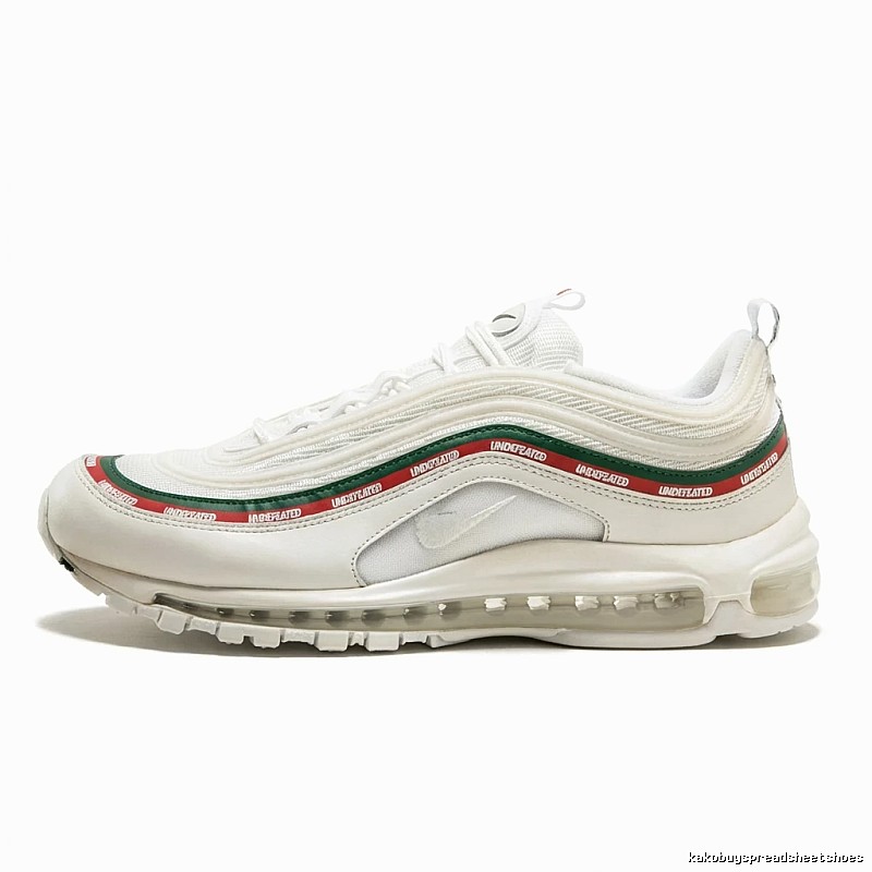 Nike retro-style red, white and green striped shoes