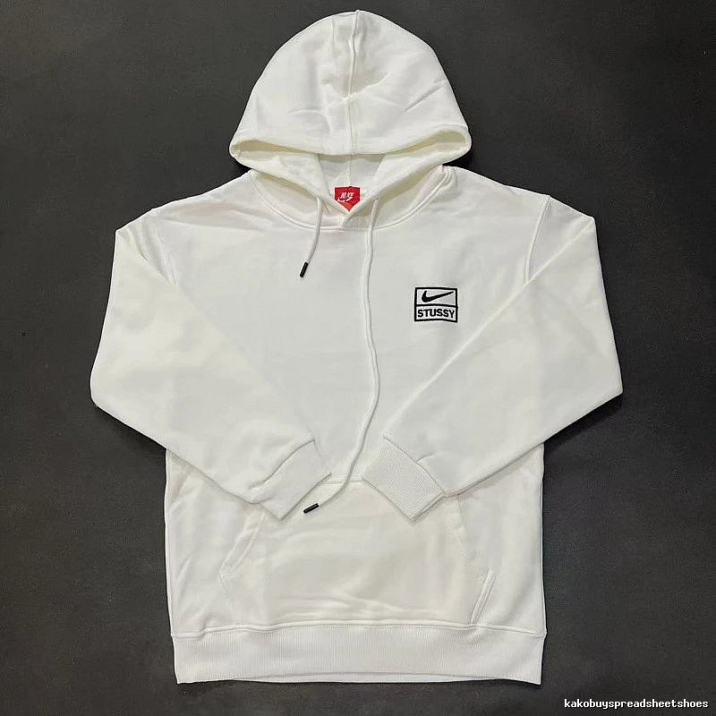 Nike White Zip Hoodie Weekend Wear Swoosh