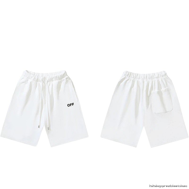Off-White 015 Style Simple White Shorts