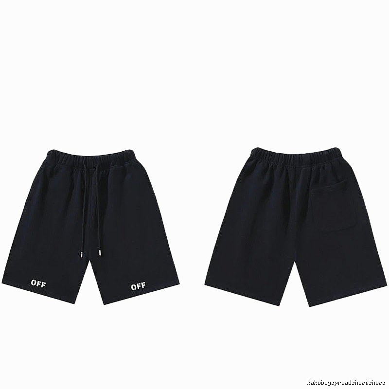 Off-White 017 Simple Style Black Shorts