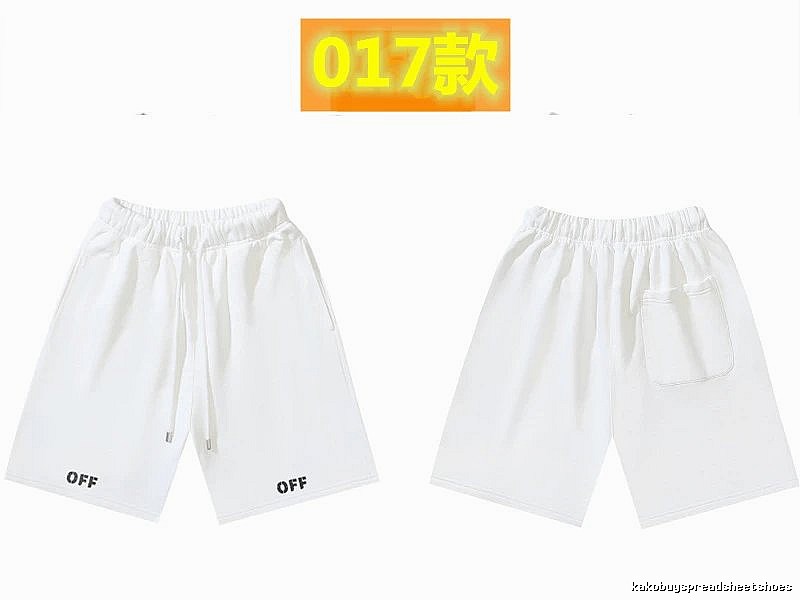 Off-White 017 simple white shorts