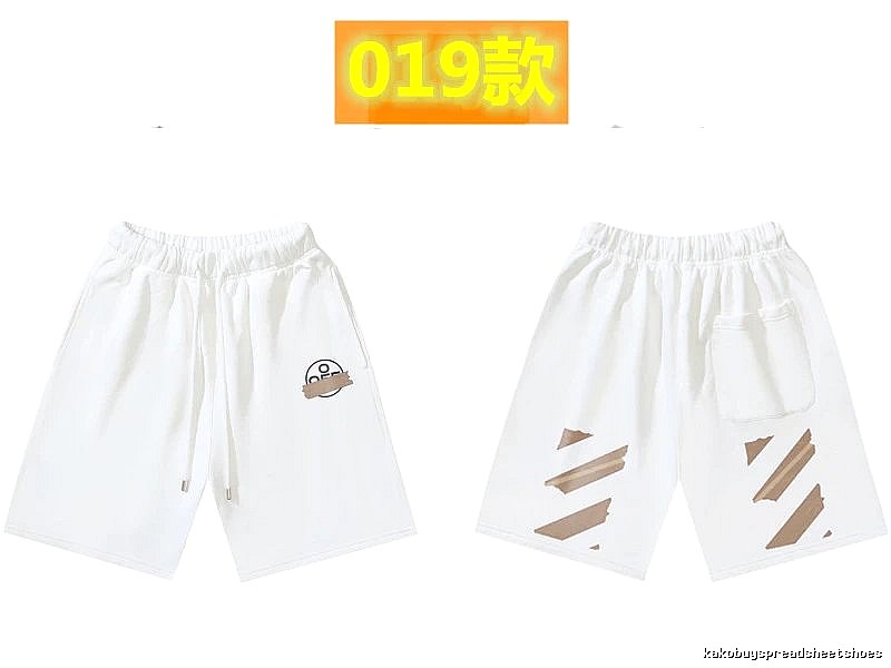 Off-White 019 trendy white shorts