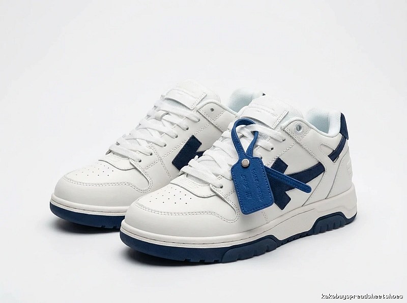 Off-White casual style white and blue sports shoes