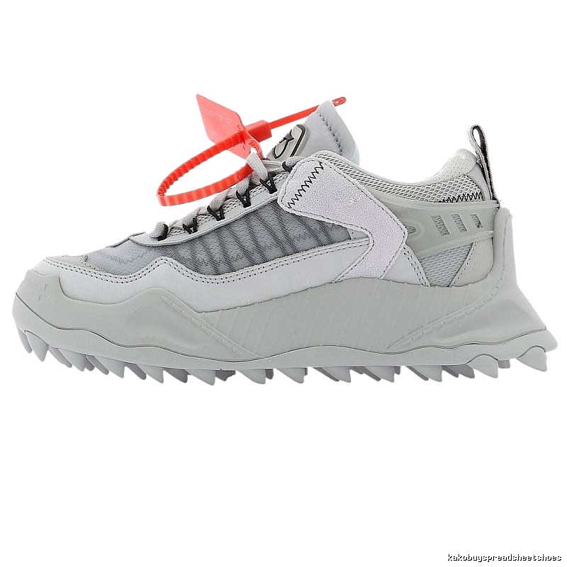Off-White functional style gray sports shoes