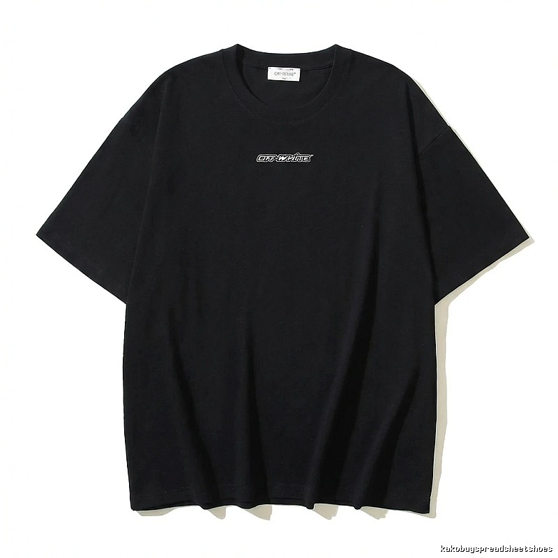 Off-White minimalist style black T-shirt