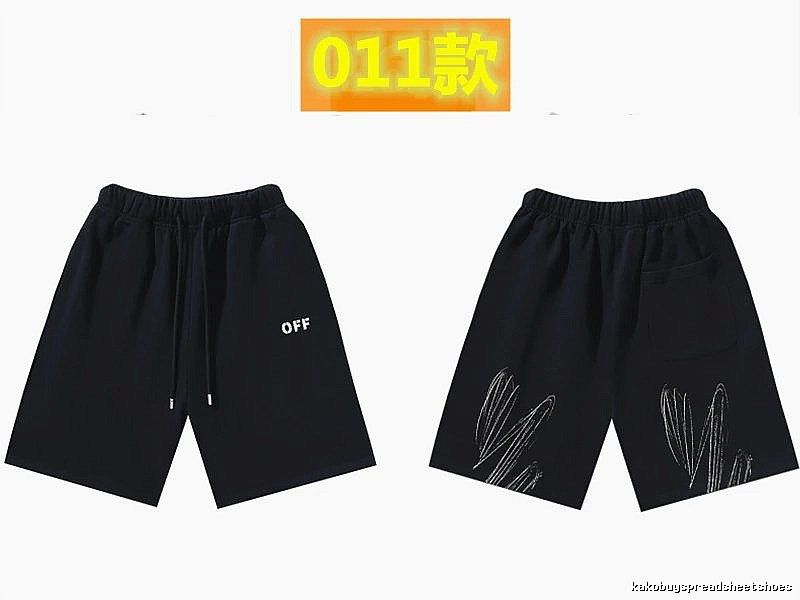 Off-White Style 011 Trendy Black Shorts
