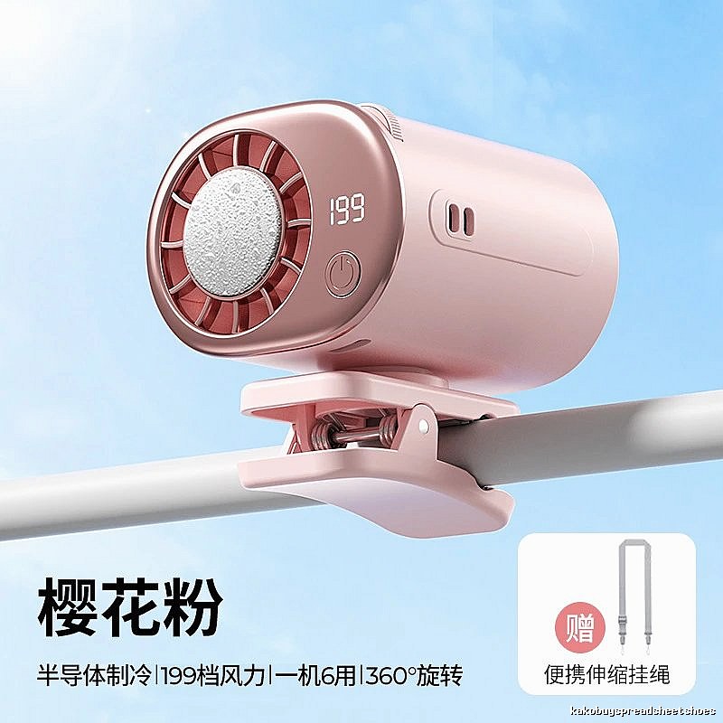 Office Fan Handheld Cooling Fan Pink Cooling Version