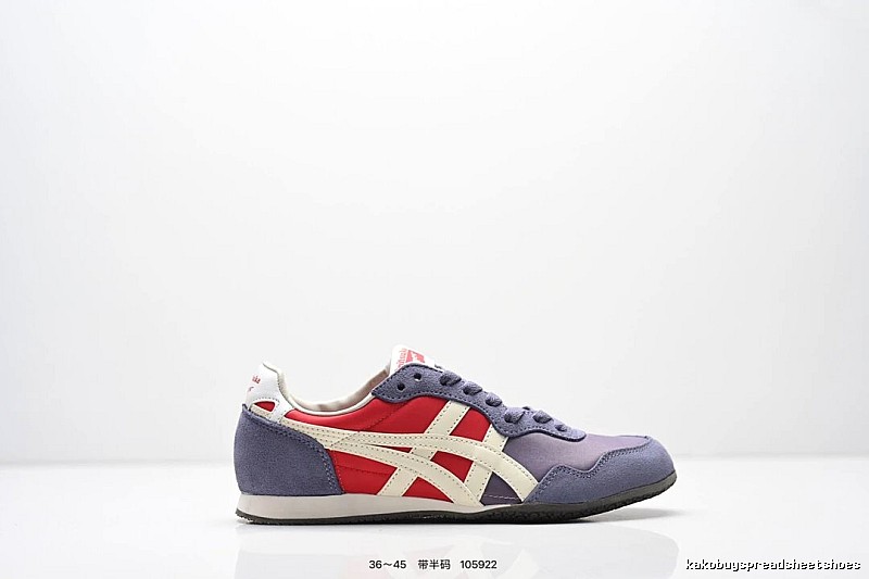 Onitsuka Tiger retro-style red and blue sports shoes