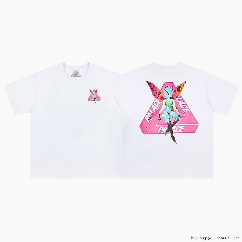 Palace Elf Print Street Style White Short-sleeve T-shirt