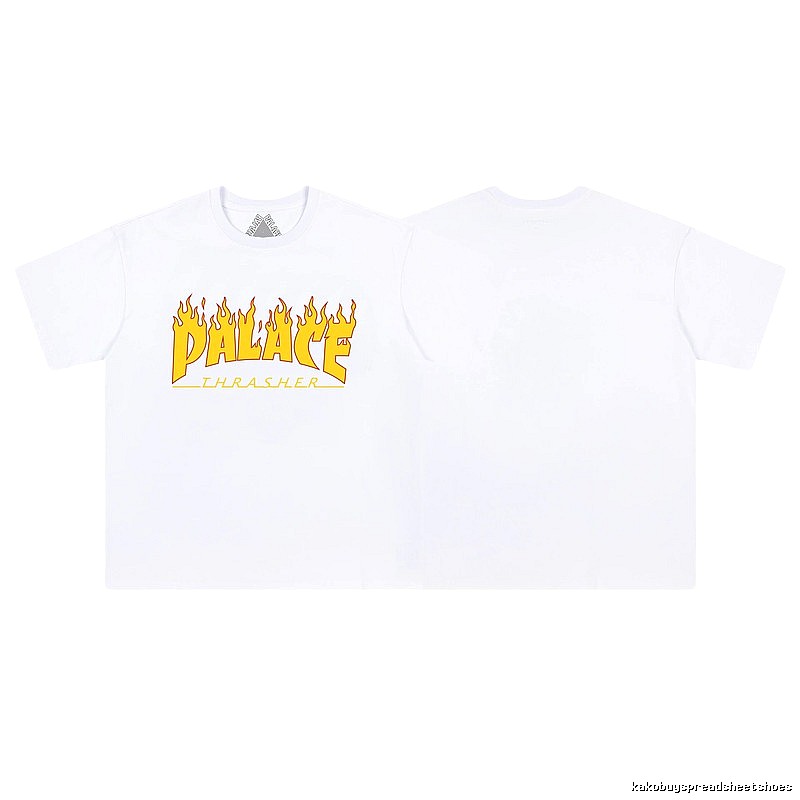 Palace Flame Co-branded Street Style White T-shirt