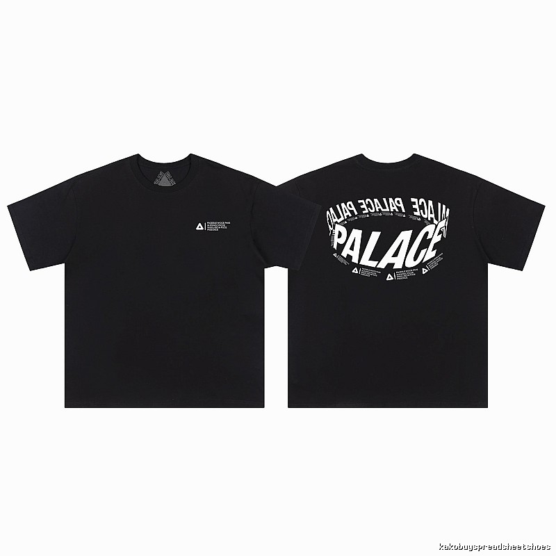 Palace Letter Print Street Style Black T-Shirt