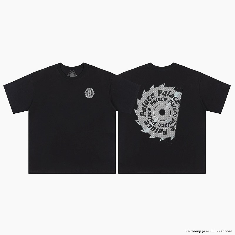 Palace Saw Blade Print Street Style Black Short-sleeve T-shirt