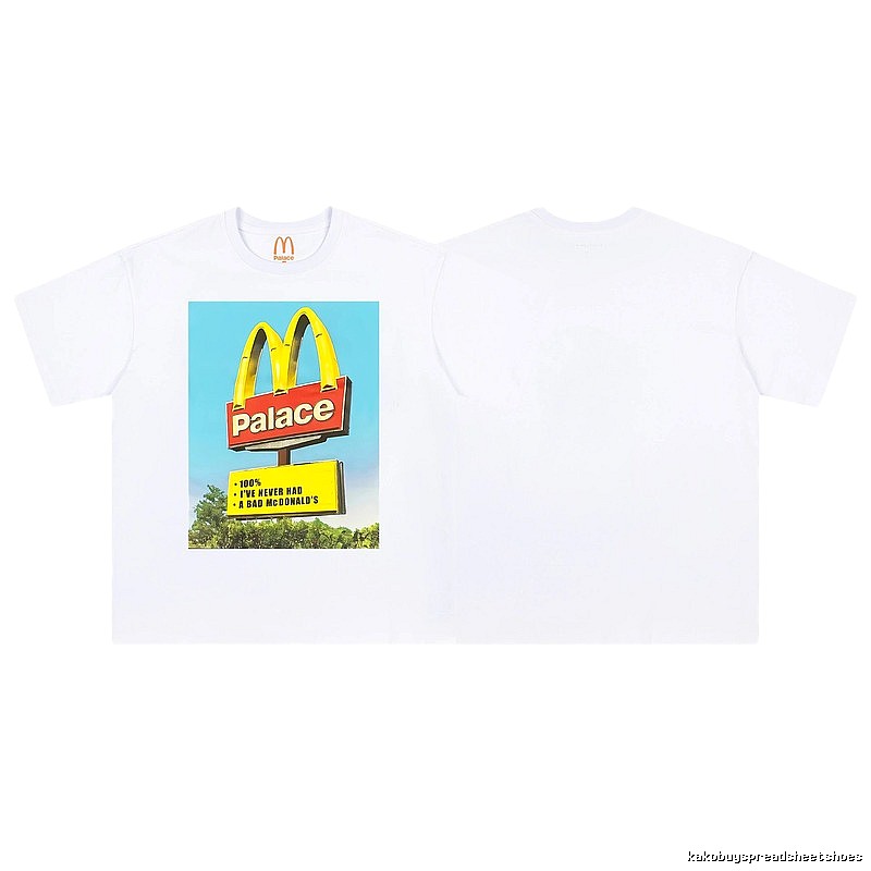 Palace x McDonald's Co-branded Street Style White T-Shirt