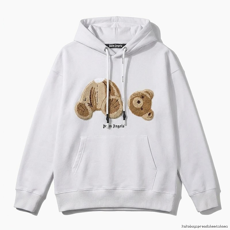 Palm Angels Bear Trend Brand White Sweatshirt