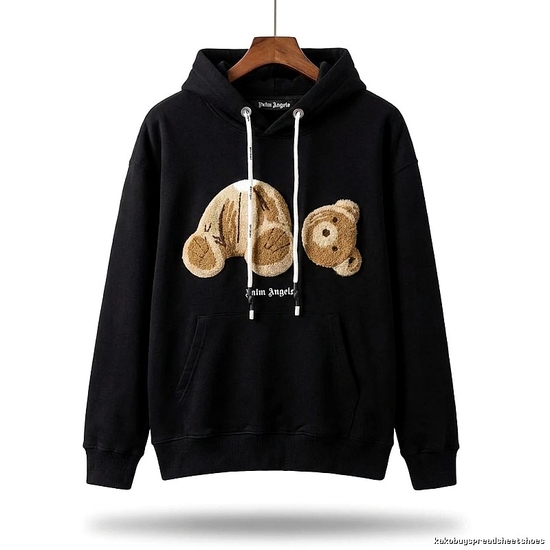 Palm Angels Bear Trendy Brand Black Sweatshirt