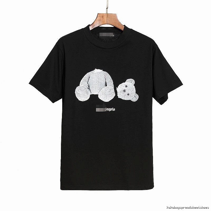 Palm Angels Casual Bear graphic T-shirt White Colorful Bear for Comfortable Styling