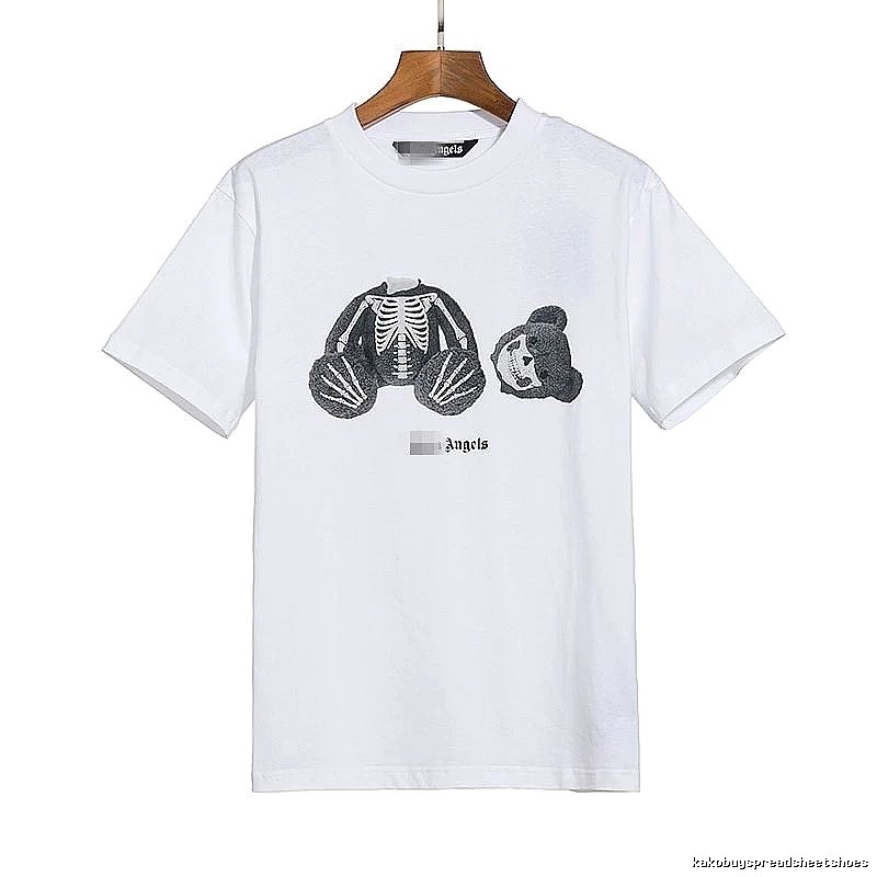 Palm Angels Classic Bear graphic T-shirt White Colorful Bear with Travel-Friendly Style