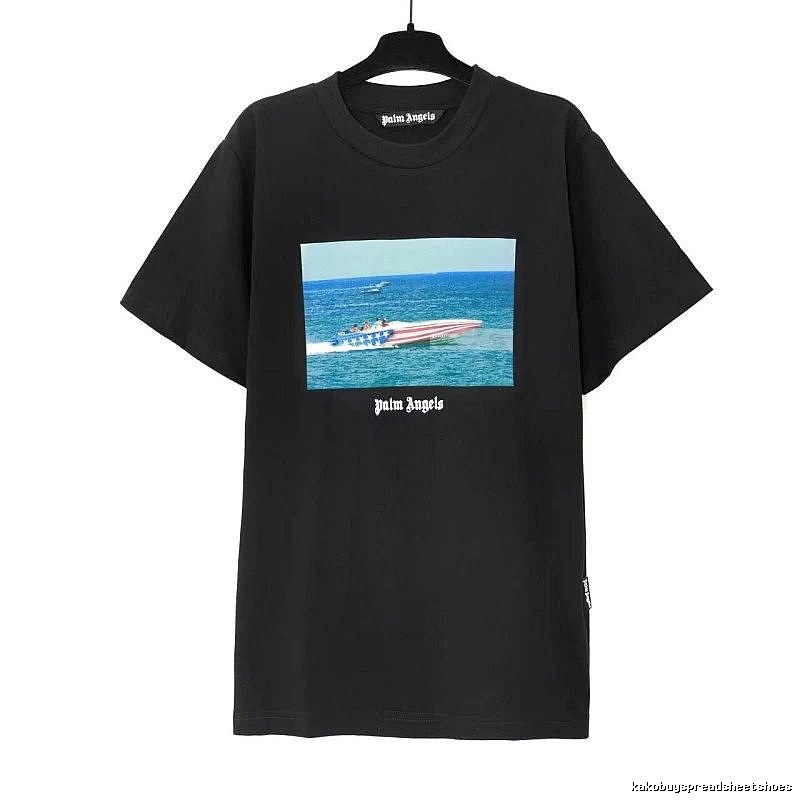 Palm Angels Compact Logo T-shirt White Palm Tree for Smart Casual Looks