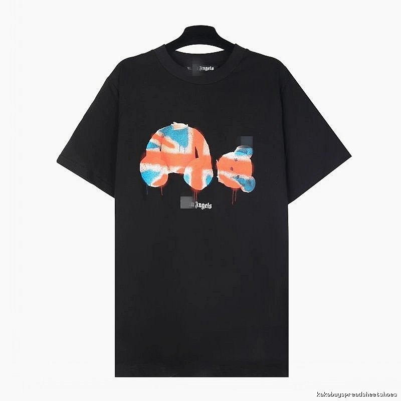 Palm Angels Daily Bear graphic T-shirt White Colorful Bear for City Outfits
