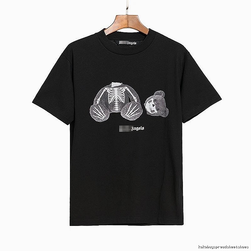 Palm Angels Easy Match Bear graphic T-shirt White Colorful Bear for Everyday Use