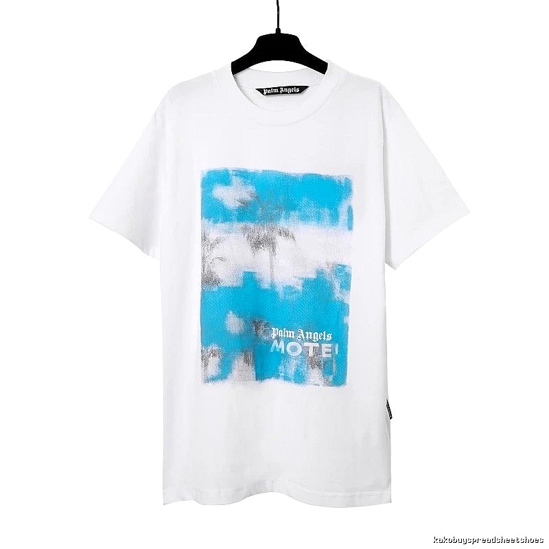 Palm Angels Gift Ready Logo T-shirt White Palm Tree with Fresh Pattern