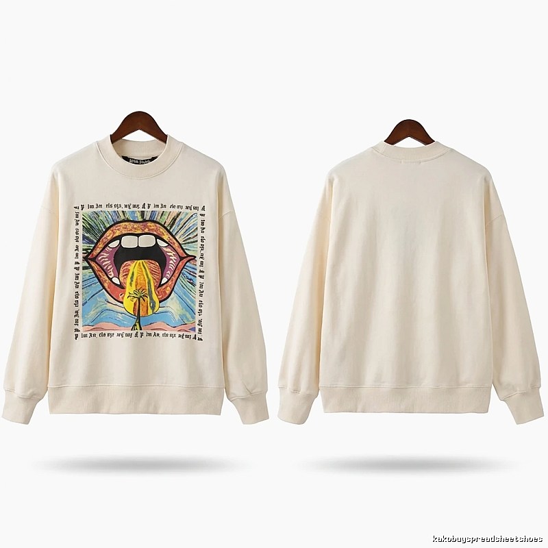 Palm Angels Printed Trendy and Cool Style Sweatshirt
