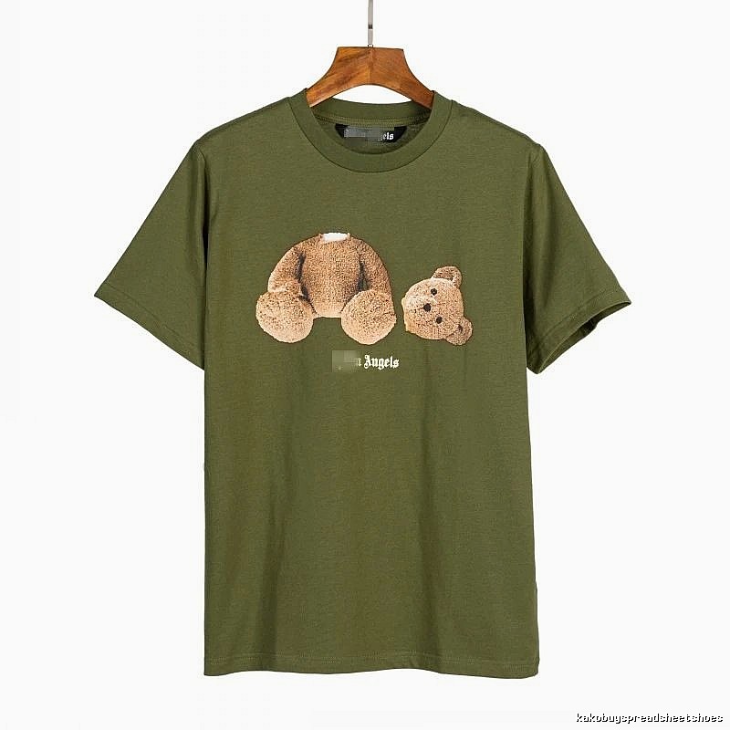 Palm Angels Relaxed Bear graphic T-shirt White Colorful Bear with Versatile Design