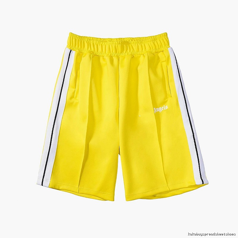 Palm Angels Resort Track shorts Black Side Stripe for Travel Looks