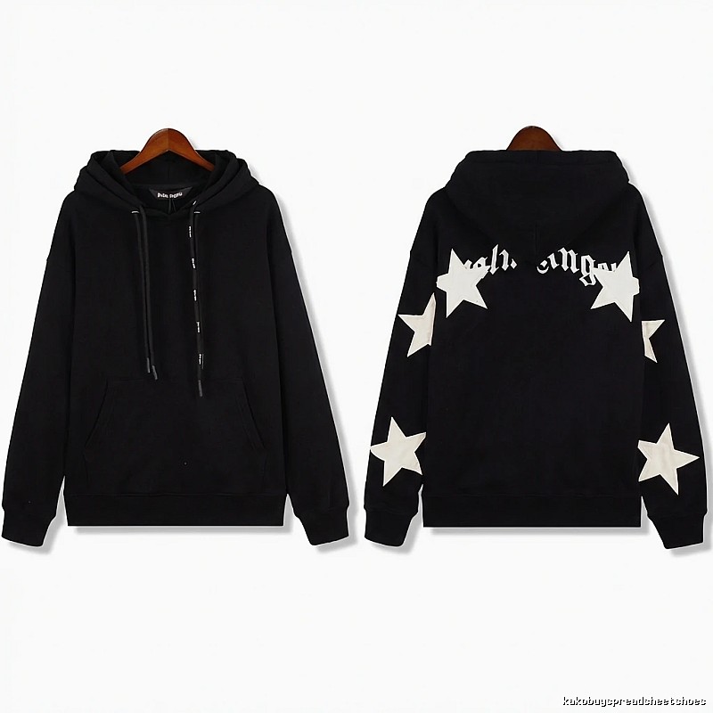 Palm Angels Star Trendy Cool Black Sweatshirt