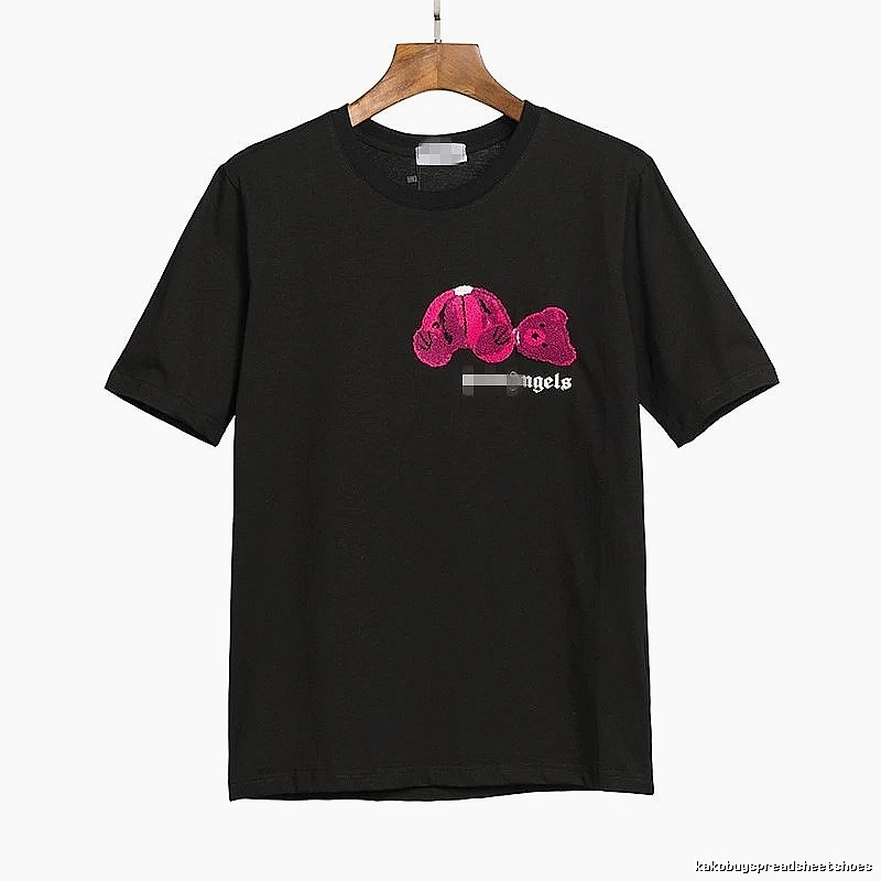 Palm Angels Statement Bear graphic T-shirt White Colorful Bear for Outdoor Plans