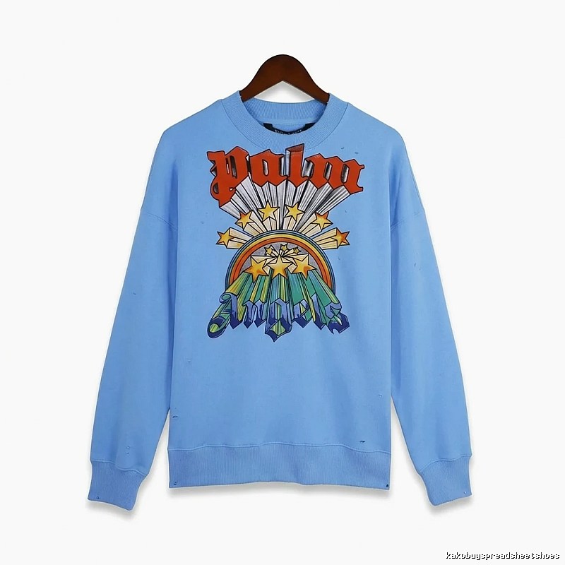 Palm Angels trendy brand blue sweatshirt