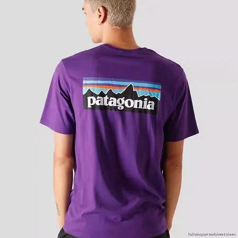Patagonia Purple Logo T-Shirt Statement Graphic